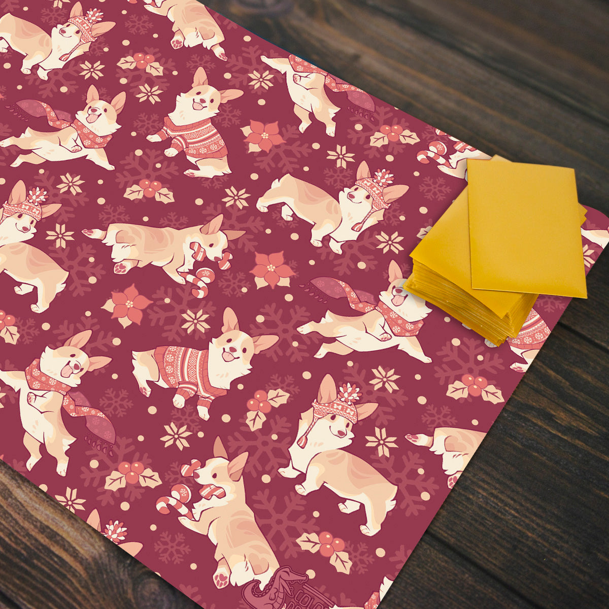 Winter Corgis Playmat - Premium Playmat from Inked Gaming - Just $34.99! Shop now at Game Crave Tournament Store