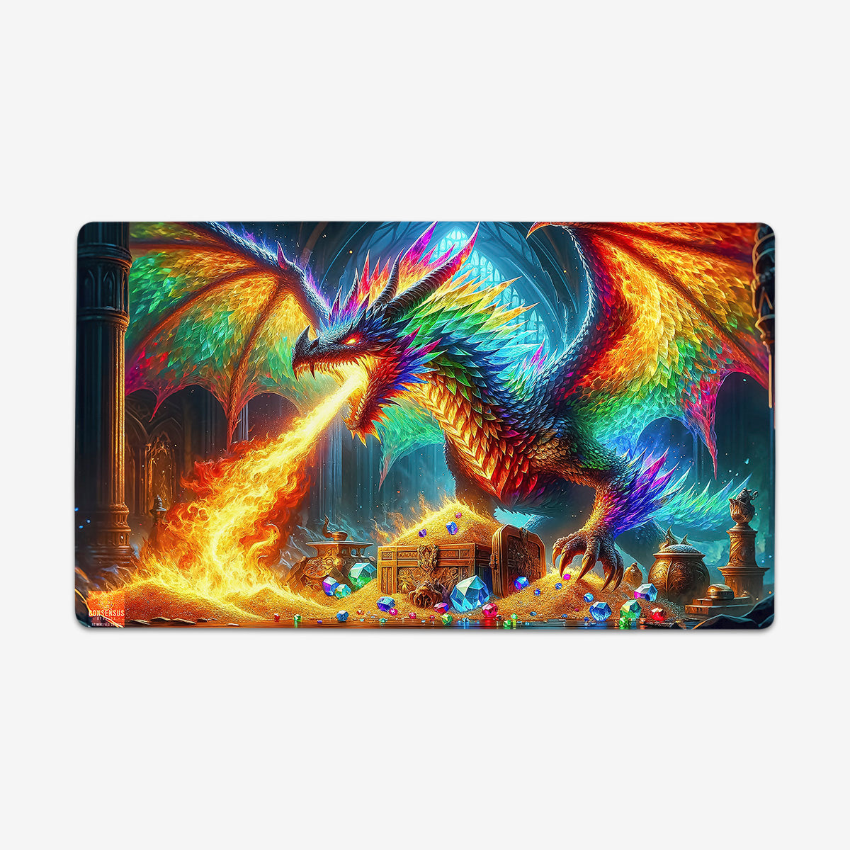 The Prismatic Dragon Hoard Playmat - Premium Playmat from Inked Gaming - Just $34.99! Shop now at Game Crave Tournament Store