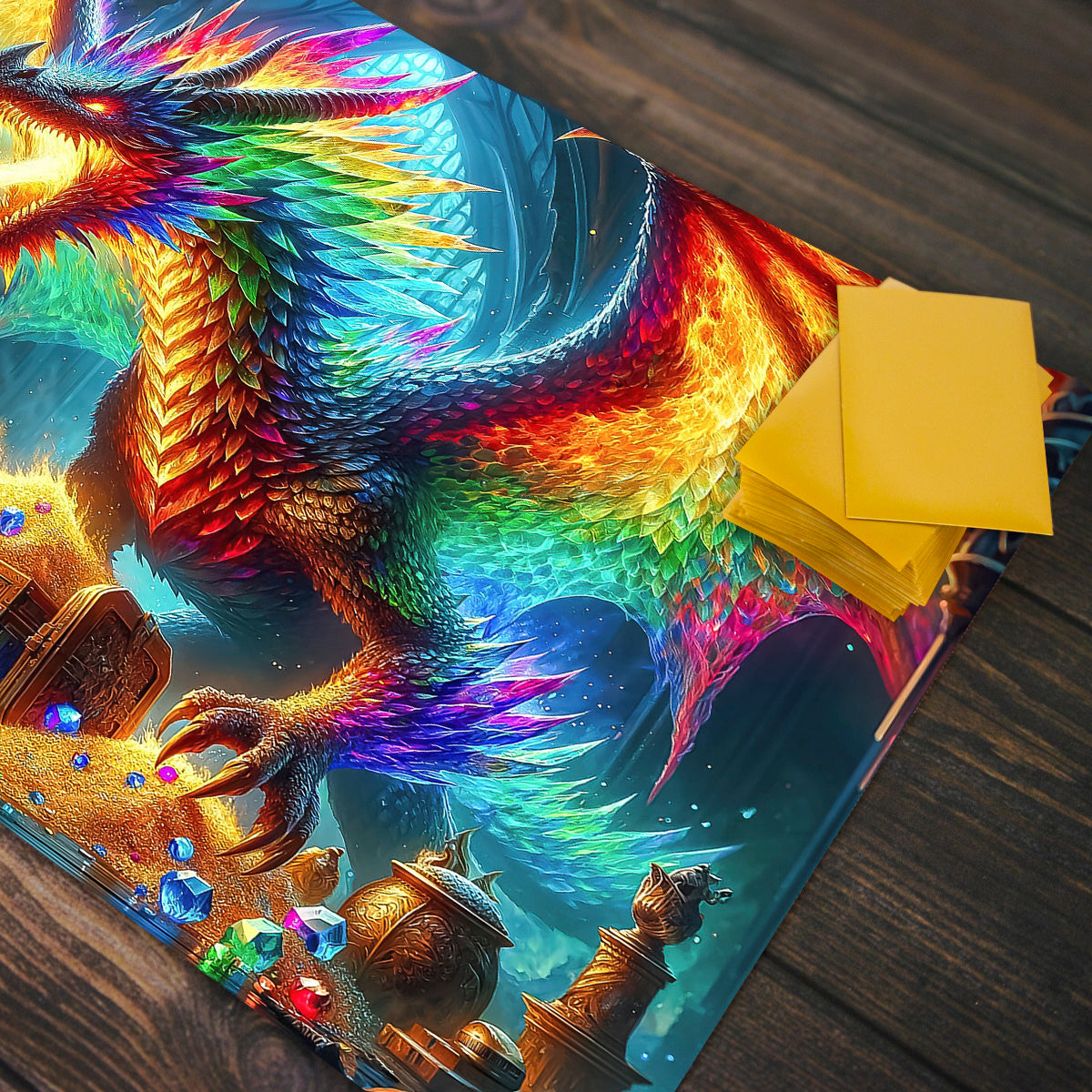 The Prismatic Dragon Hoard Playmat - Premium Playmat from Inked Gaming - Just $34.99! Shop now at Game Crave Tournament Store