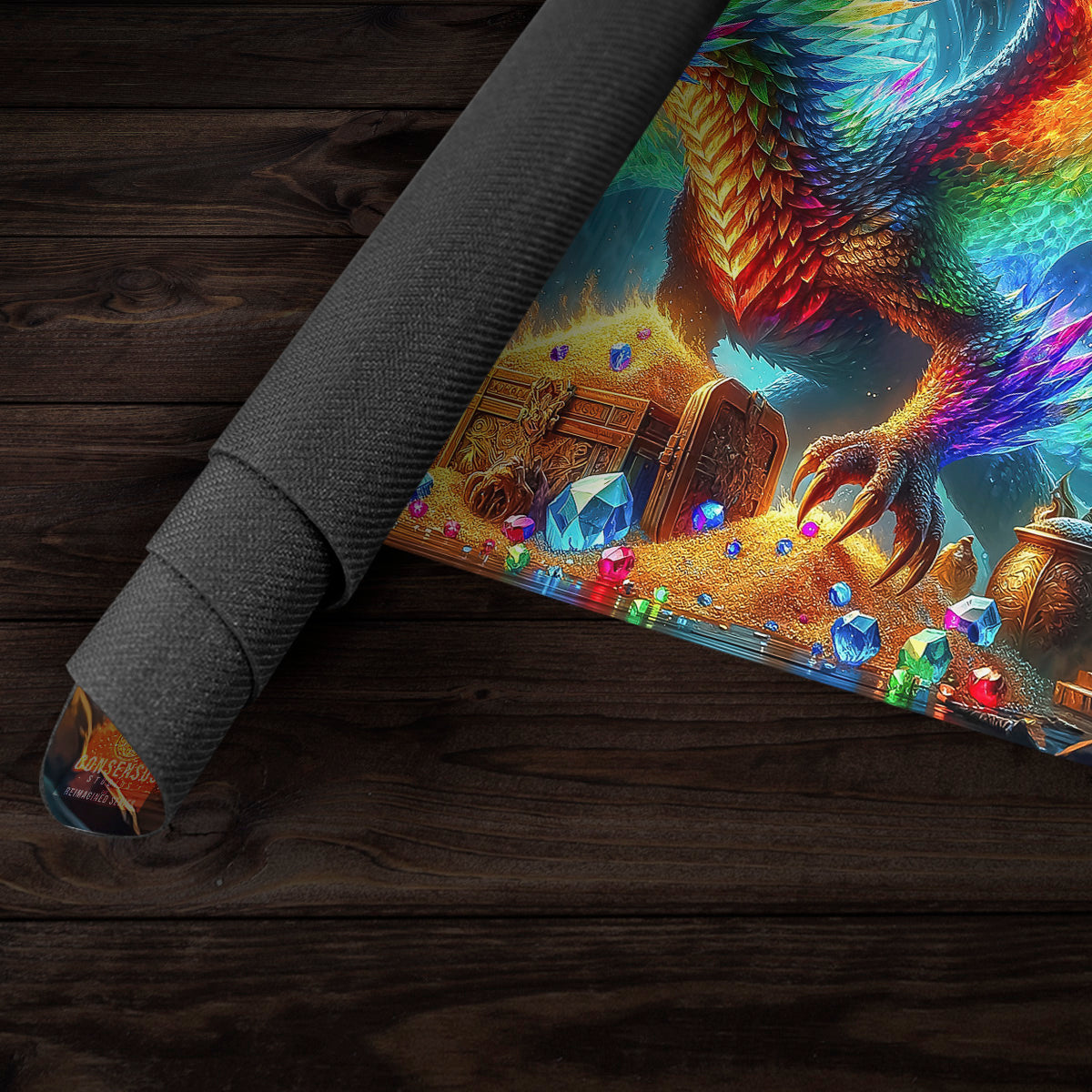 The Prismatic Dragon Hoard Playmat - Premium Playmat from Inked Gaming - Just $34.99! Shop now at Game Crave Tournament Store