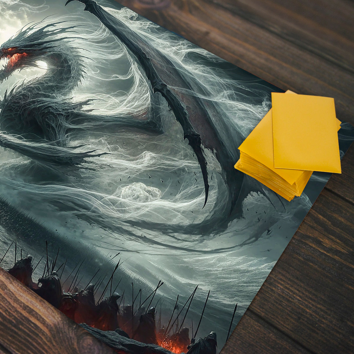 Undead Dragon Battle Playmat - Premium Playmat from Inked Gaming - Just $34.99! Shop now at Game Crave Tournament Store