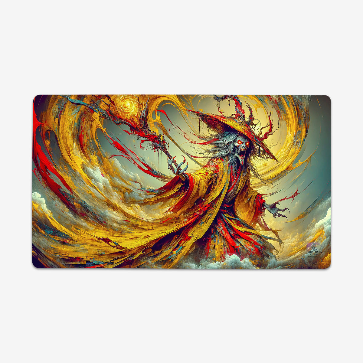 Yellow Zombie Mage Playmat - Premium Playmat from Inked Gaming - Just $34.99! Shop now at Game Crave Tournament Store