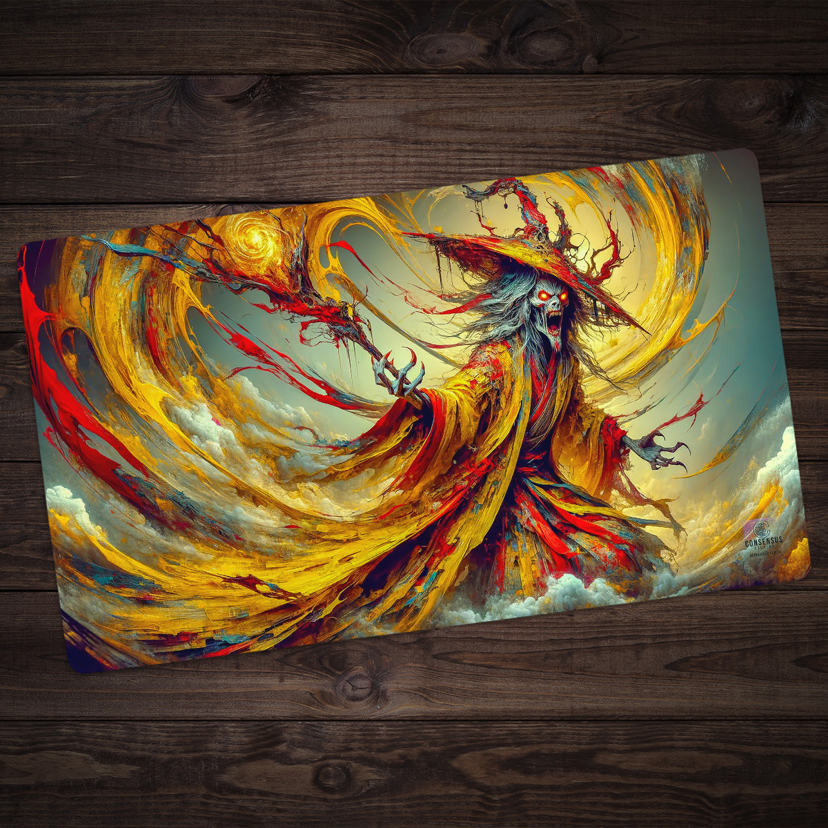 Yellow Zombie Mage Playmat - Premium Playmat from Inked Gaming - Just $34.99! Shop now at Game Crave Tournament Store