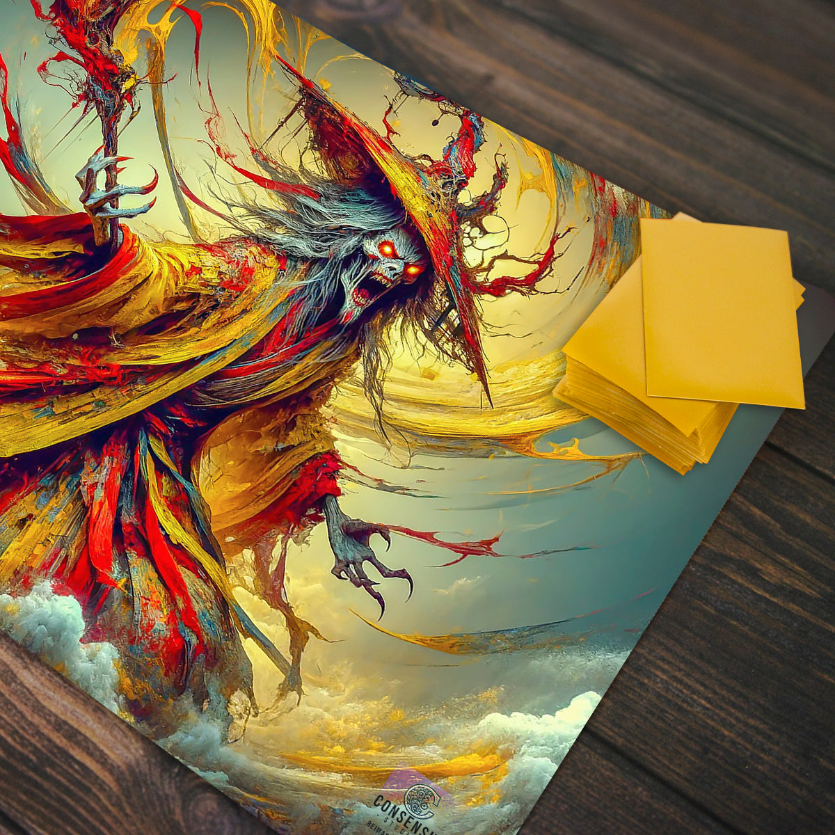 Yellow Zombie Mage Playmat - Premium Playmat from Inked Gaming - Just $34.99! Shop now at Game Crave Tournament Store