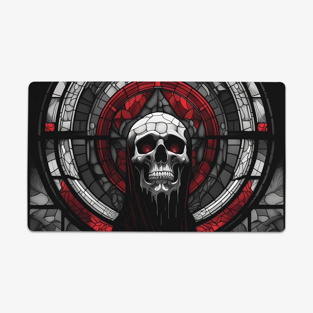 Stained Glass Skull Of The Fallen Saint Playmat - Premium Playmat from Inked Gaming - Just $34.99! Shop now at Game Crave Tournament Store
