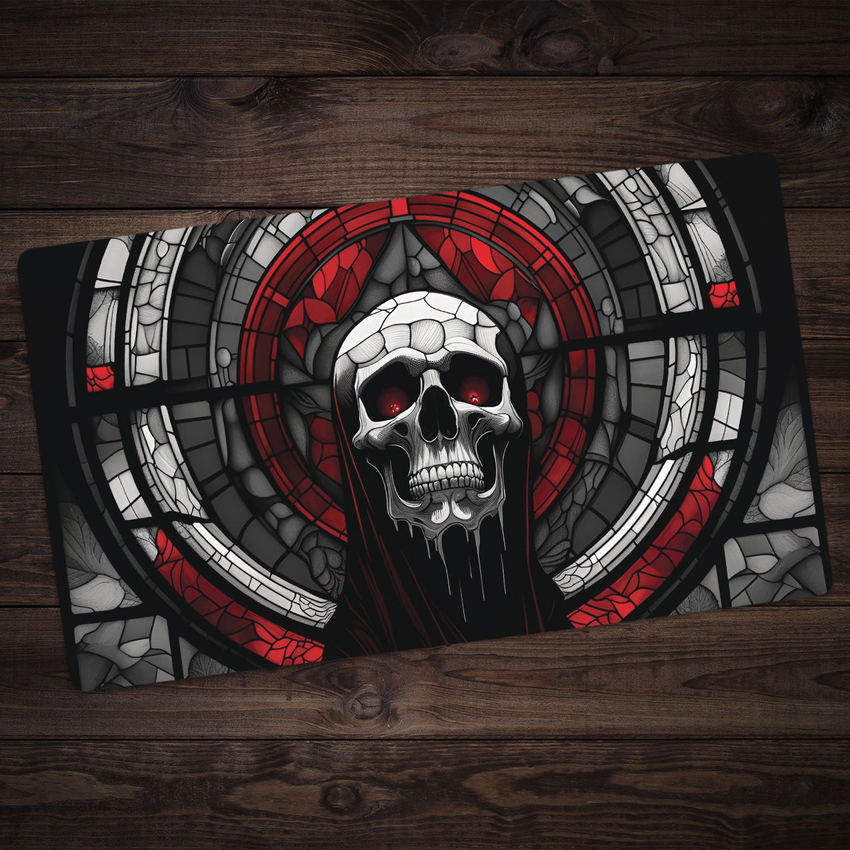 Stained Glass Skull Of The Fallen Saint Playmat - Premium Playmat from Inked Gaming - Just $34.99! Shop now at Game Crave Tournament Store