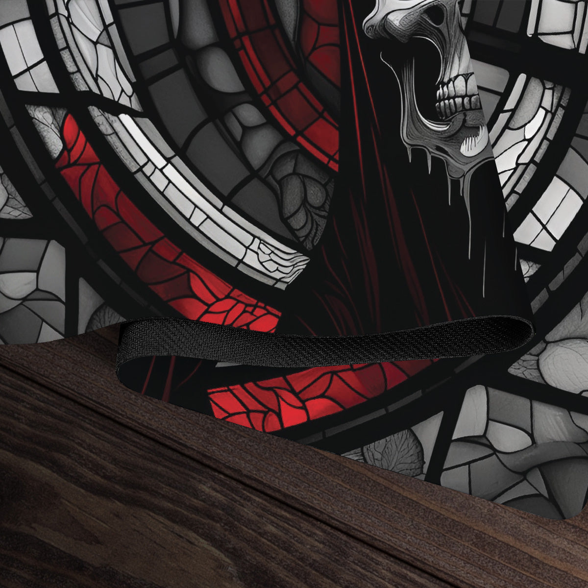 Stained Glass Skull Of The Fallen Saint Playmat - Premium Playmat from Inked Gaming - Just $34.99! Shop now at Game Crave Tournament Store