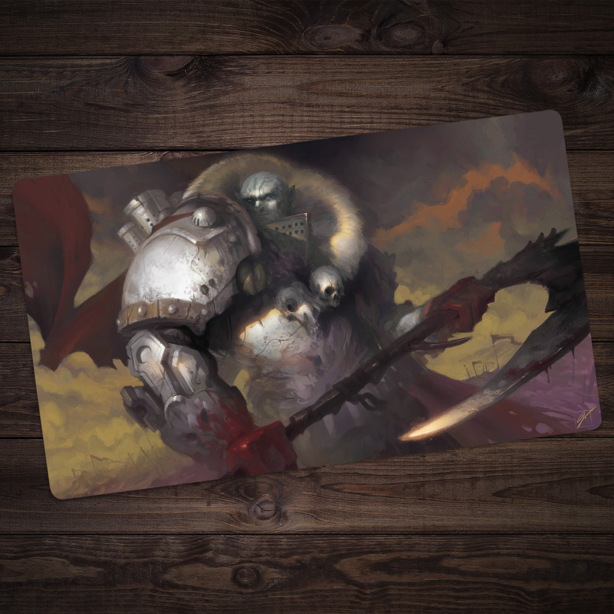 White Orc General Playmat - Premium Playmat from Inked Gaming - Just $34.99! Shop now at Game Crave Tournament Store