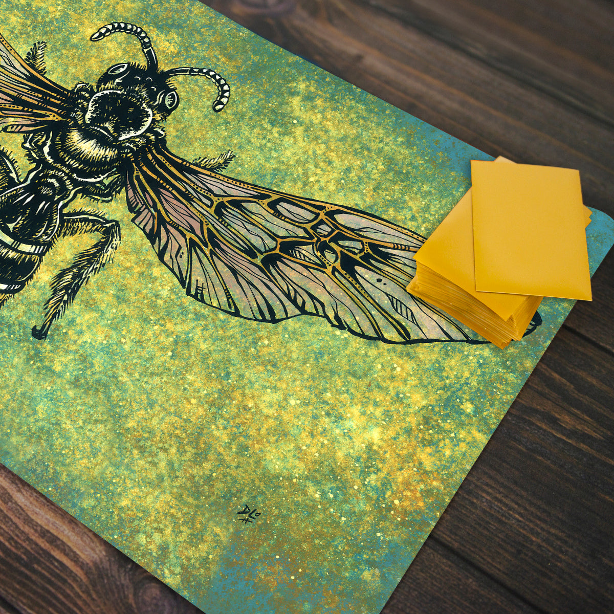 The Bee Playmat - Premium Playmat from Inked Gaming - Just $34.99! Shop now at Game Crave Tournament Store