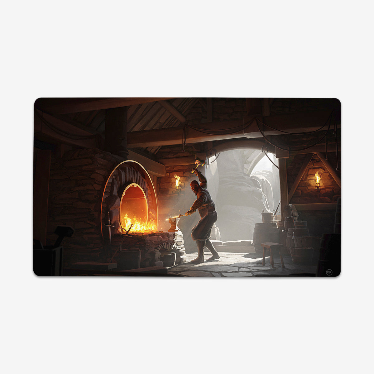 The Blacksmith's Forge Playmat - Premium Playmat from Inked Gaming - Just $34.99! Shop now at Game Crave Tournament Store