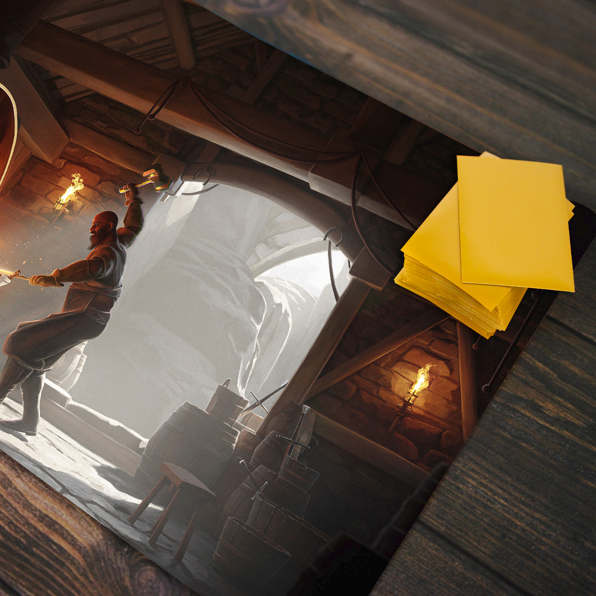 The Blacksmith's Forge Playmat - Premium Playmat from Inked Gaming - Just $34.99! Shop now at Game Crave Tournament Store