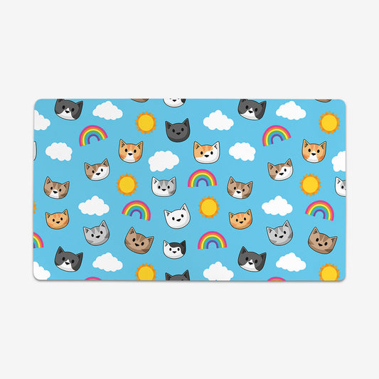 Sunshine Rainbow Cat Heads Playmat - Premium Playmat from Inked Gaming - Just $34.99! Shop now at Game Crave Tournament Store