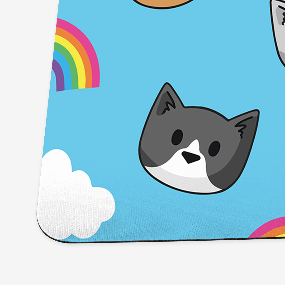Sunshine Rainbow Cat Heads Playmat - Premium Playmat from Inked Gaming - Just $34.99! Shop now at Game Crave Tournament Store
