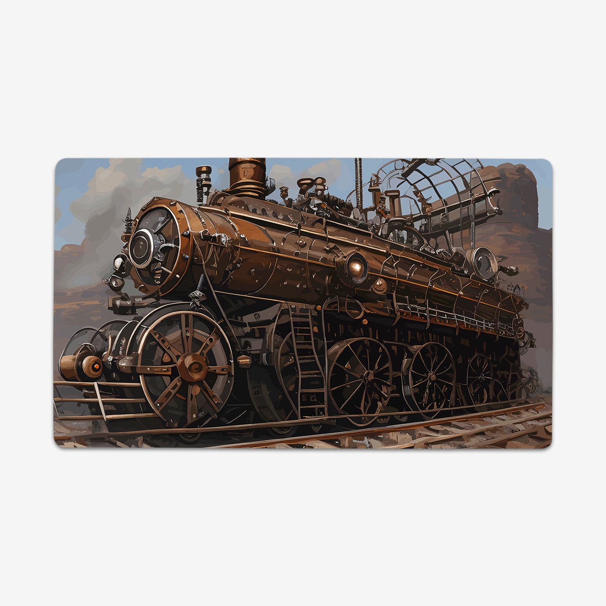 The Steampunk Express Playmat - Premium Playmat from Inked Gaming - Just $34.99! Shop now at Game Crave Tournament Store