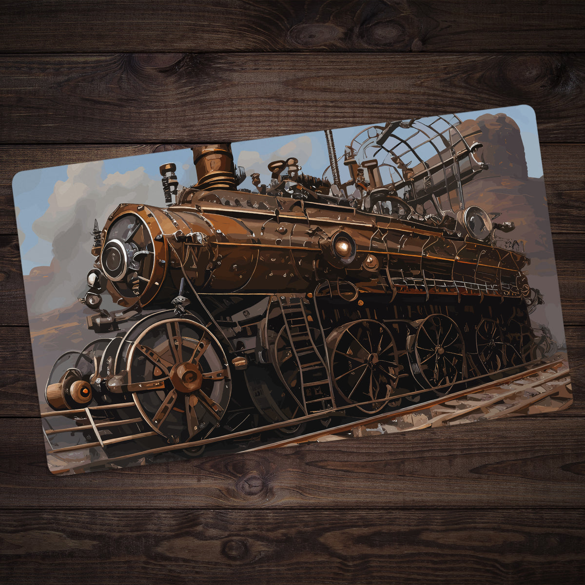 The Steampunk Express Playmat - Premium Playmat from Inked Gaming - Just $34.99! Shop now at Game Crave Tournament Store