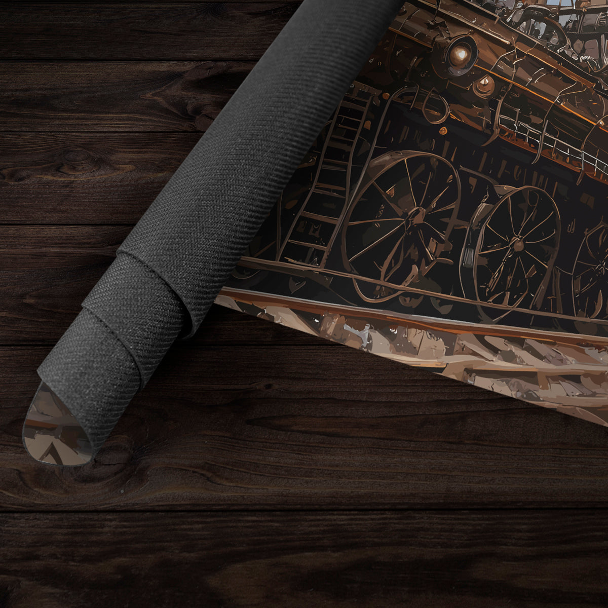 The Steampunk Express Playmat - Premium Playmat from Inked Gaming - Just $34.99! Shop now at Game Crave Tournament Store
