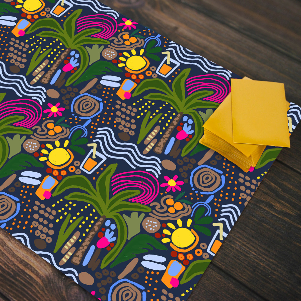 Tropical Island Pattern Playmat - Premium Playmat from Inked Gaming - Just $34.99! Shop now at Game Crave Tournament Store