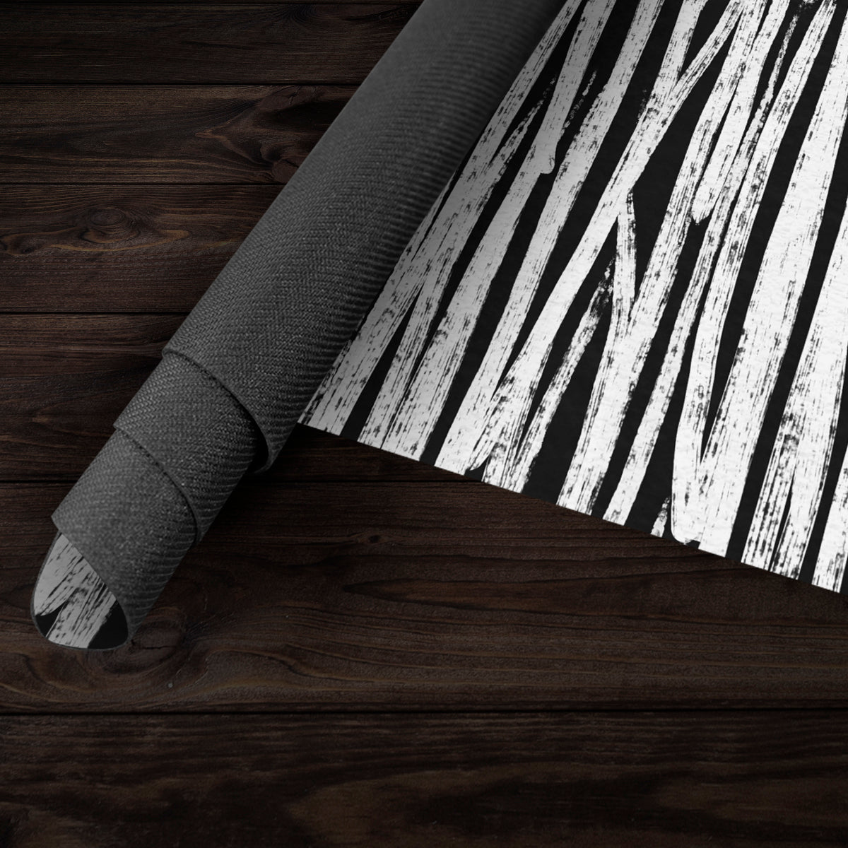 White Grunge Lines On Black Playmat - Premium Playmat from Inked Gaming - Just $34.99! Shop now at Game Crave Tournament Store