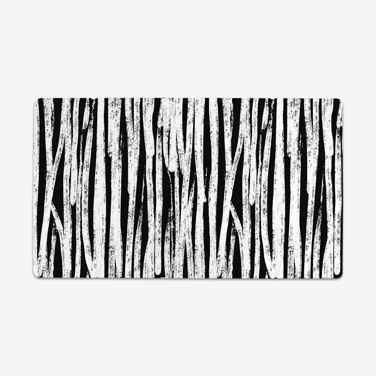 White Grunge Lines On Black Playmat - Premium Playmat from Inked Gaming - Just $34.99! Shop now at Game Crave Tournament Store