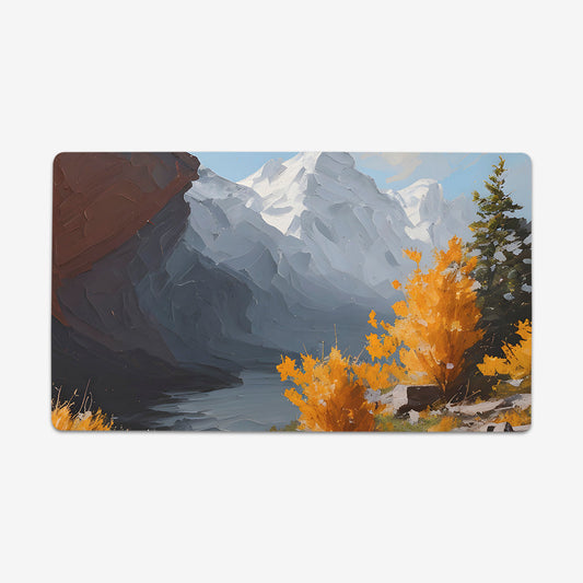 White Snowy Mountains Playmat - Premium Playmat from Inked Gaming - Just $34.99! Shop now at Game Crave Tournament Store