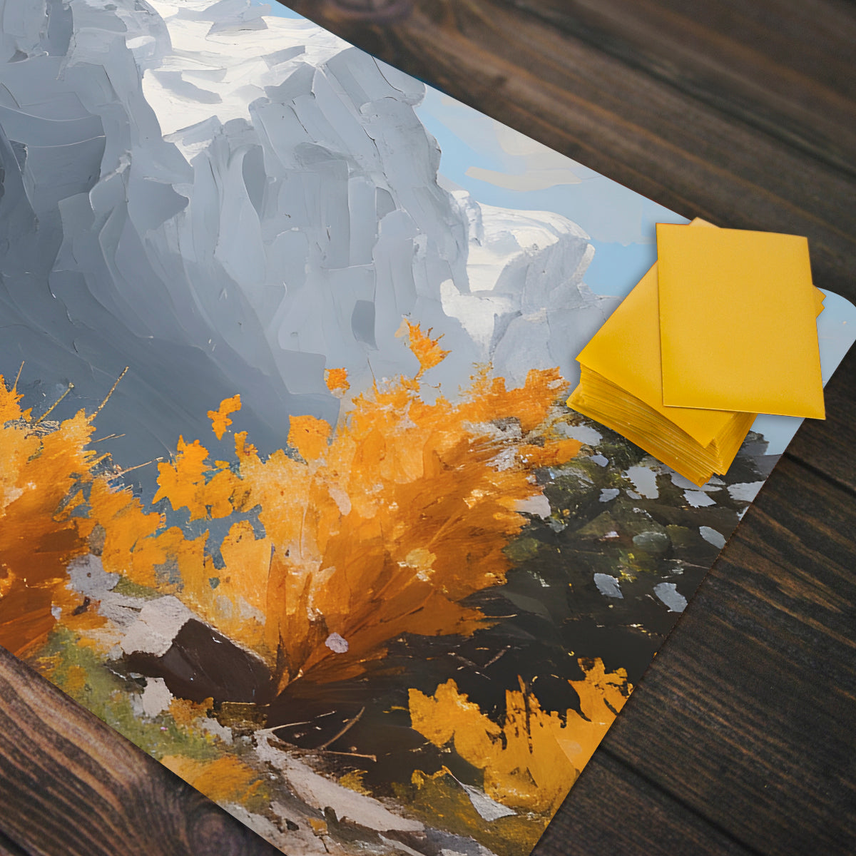 White Snowy Mountains Playmat - Premium Playmat from Inked Gaming - Just $34.99! Shop now at Game Crave Tournament Store