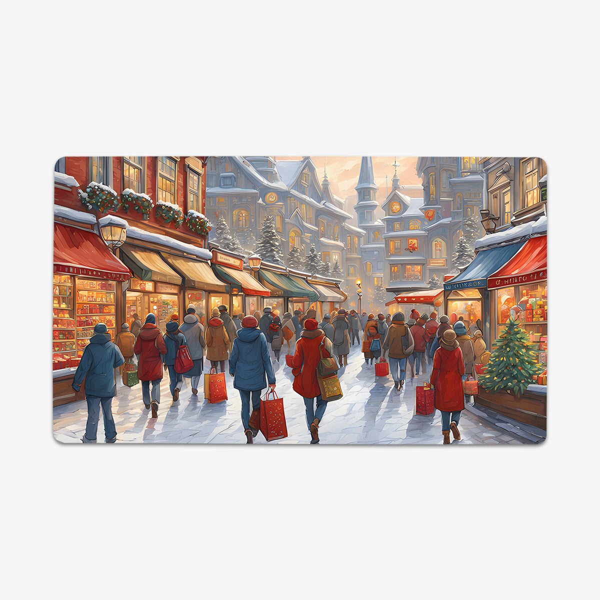 Winter Shopping Playmat - Premium Playmat from Inked Gaming - Just $34.99! Shop now at Game Crave Tournament Store