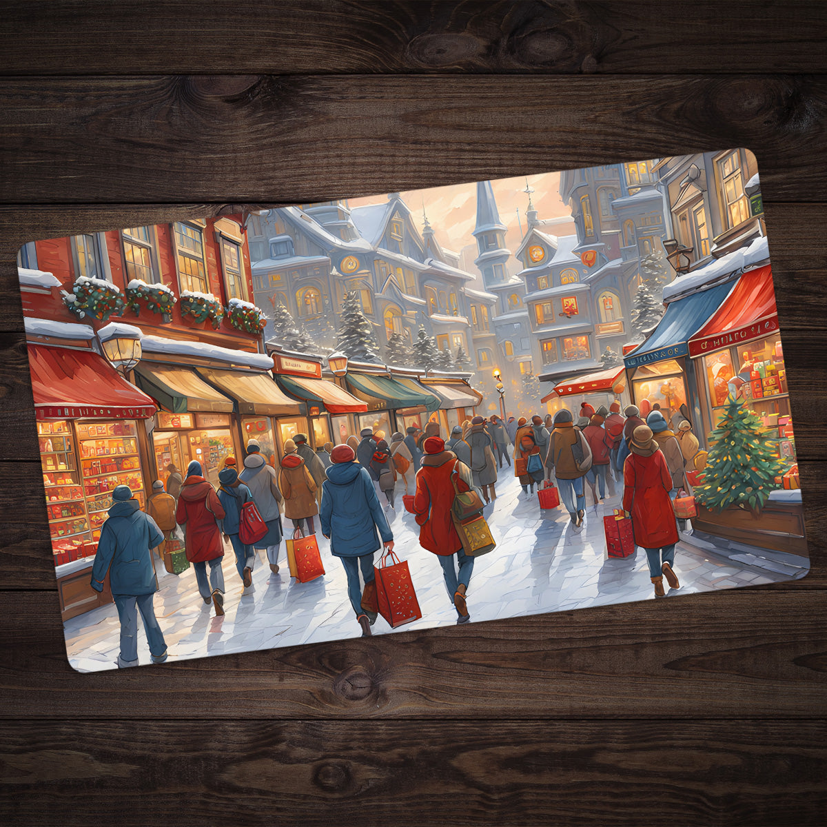 Winter Shopping Playmat - Premium Playmat from Inked Gaming - Just $34.99! Shop now at Game Crave Tournament Store