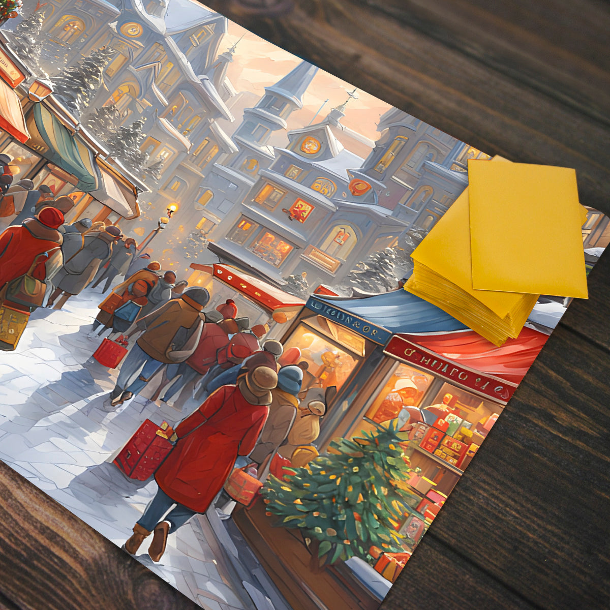 Winter Shopping Playmat - Premium Playmat from Inked Gaming - Just $34.99! Shop now at Game Crave Tournament Store
