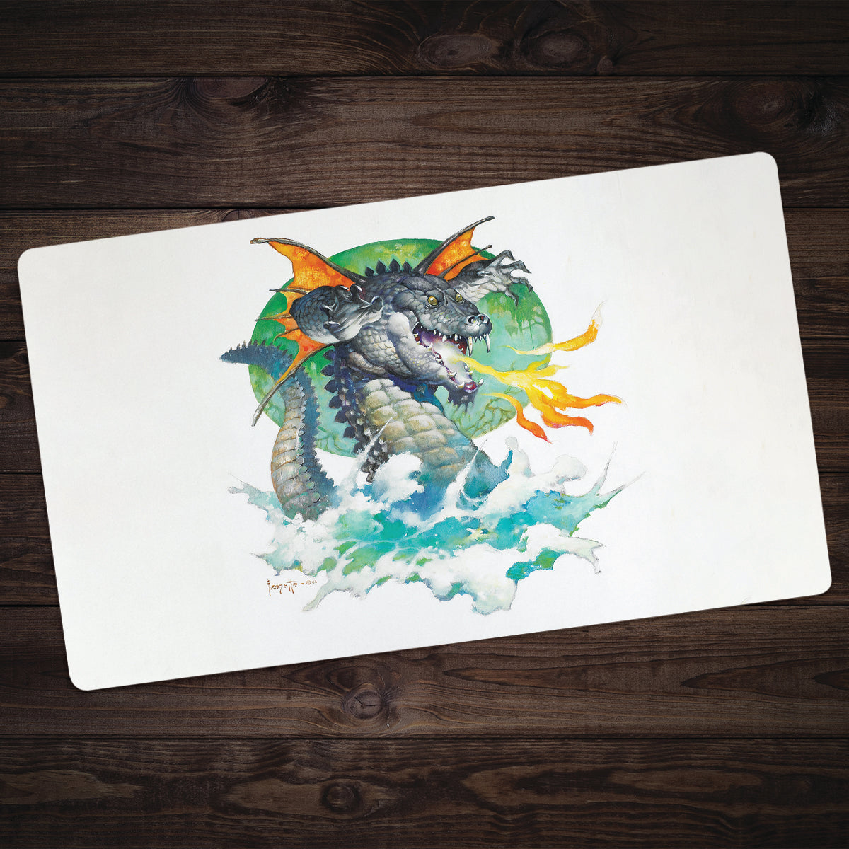 Winged Crocodile Dragon Playmat - Premium Playmat from Inked Gaming - Just $34.99! Shop now at Game Crave Tournament Store