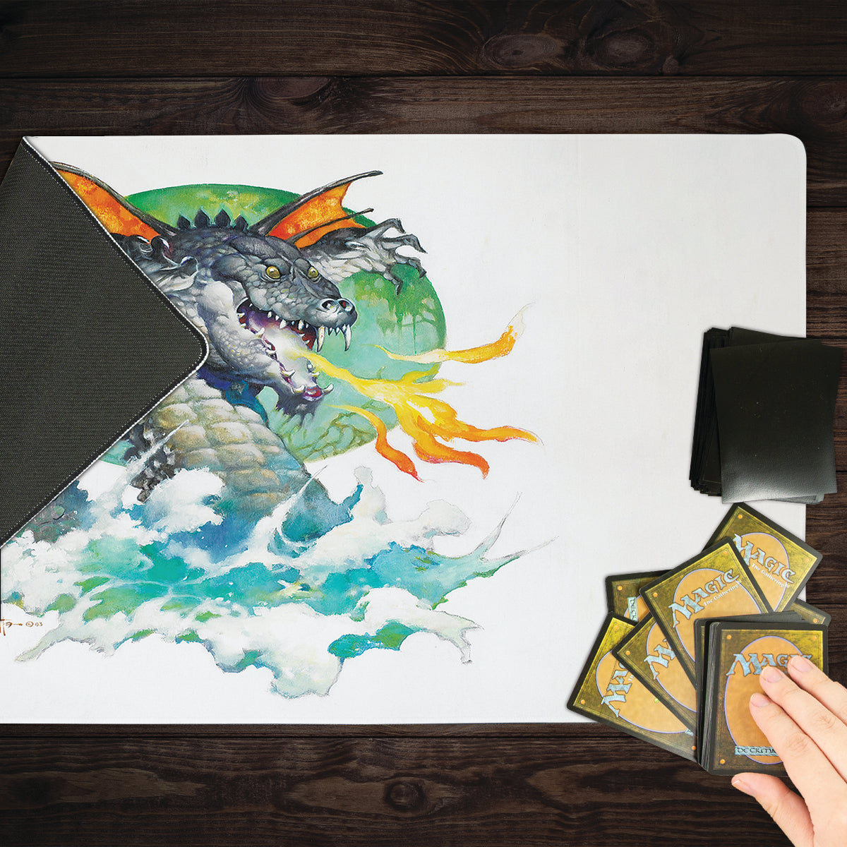 Winged Crocodile Dragon Playmat - Premium Playmat from Inked Gaming - Just $34.99! Shop now at Game Crave Tournament Store