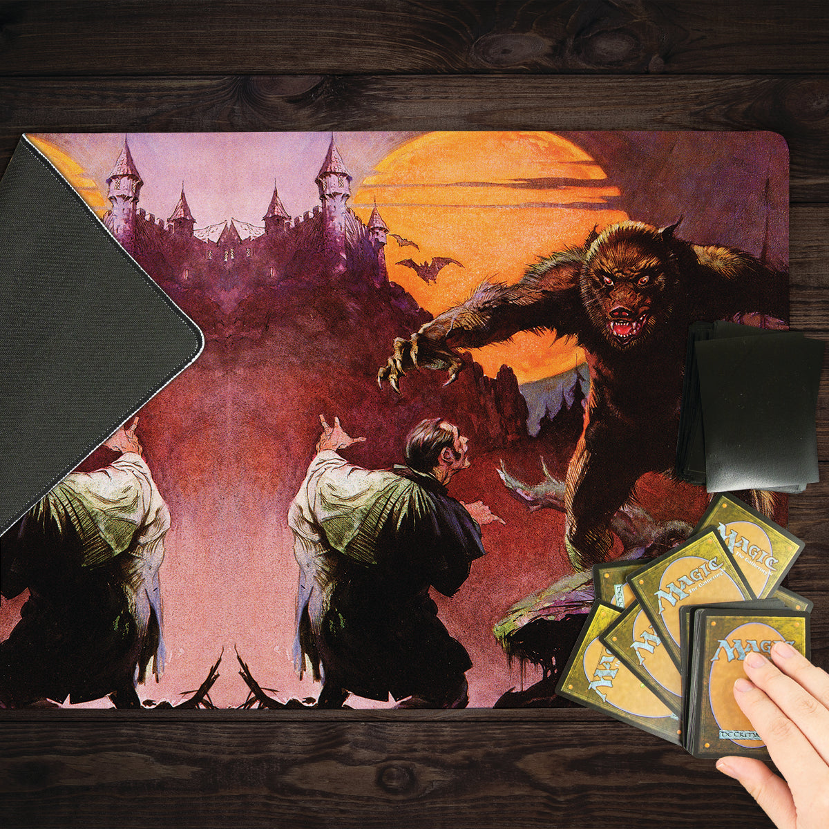 Wolfman and Dracula Playmat - Premium Playmat from Inked Gaming - Just $34.99! Shop now at Game Crave Tournament Store