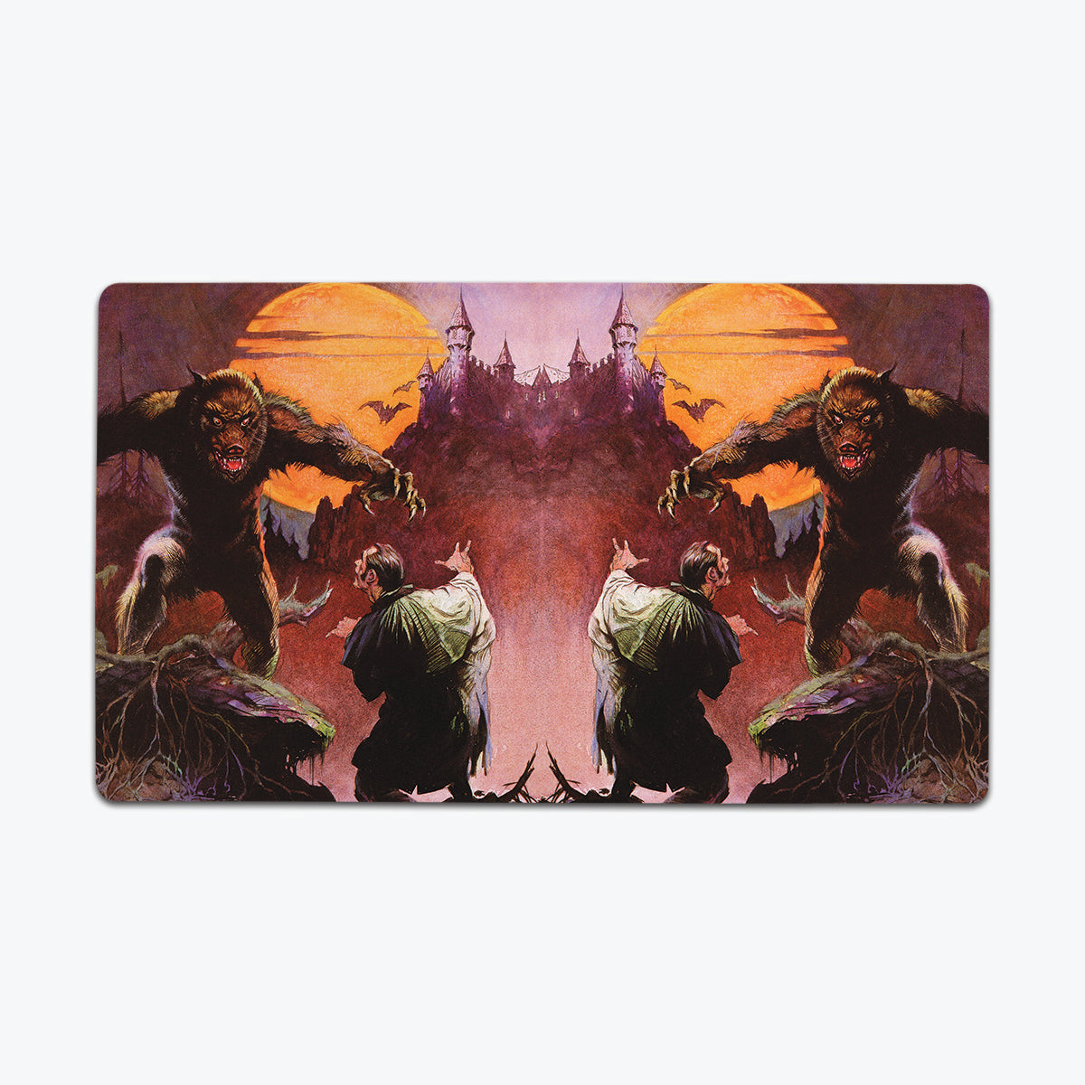 Wolfman and Dracula Playmat - Premium Playmat from Inked Gaming - Just $34.99! Shop now at Game Crave Tournament Store
