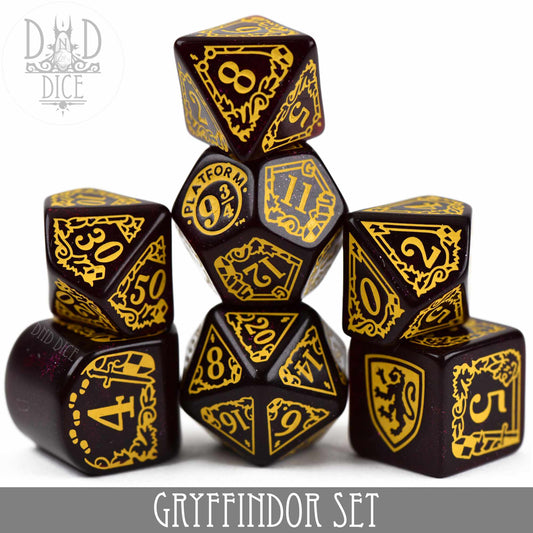 Harry Potter - Gryffindor Dice Set - Premium Dice Sets & Games from DND DICE - Just $24! Shop now at Game Crave Tournament Store