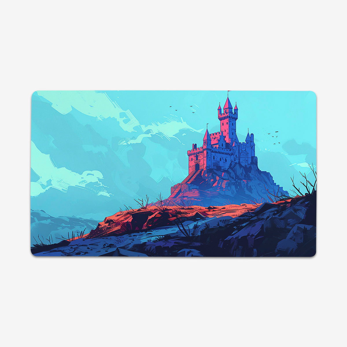 Two Tone Castle Playmat - Premium Playmat from Inked Gaming - Just $34.99! Shop now at Game Crave Tournament Store