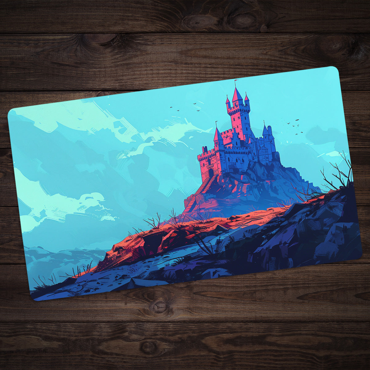 Two Tone Castle Playmat - Premium Playmat from Inked Gaming - Just $34.99! Shop now at Game Crave Tournament Store
