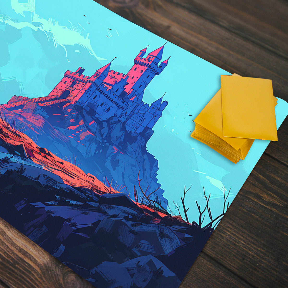 Two Tone Castle Playmat - Premium Playmat from Inked Gaming - Just $34.99! Shop now at Game Crave Tournament Store