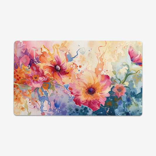 Watercolor Flowers Playmat - Premium Playmat from Inked Gaming - Just $34.99! Shop now at Game Crave Tournament Store