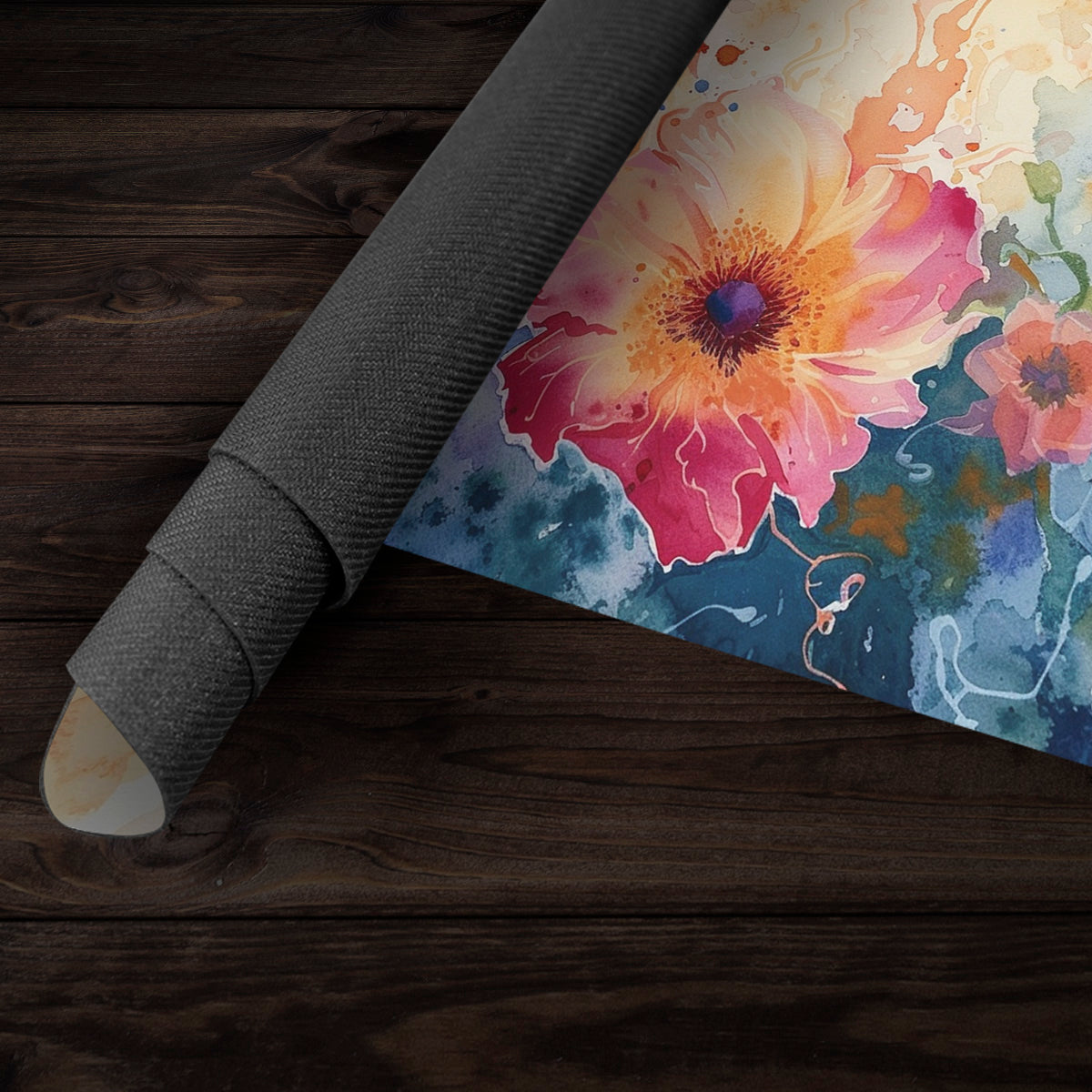 Watercolor Flowers Playmat - Premium Playmat from Inked Gaming - Just $34.99! Shop now at Game Crave Tournament Store
