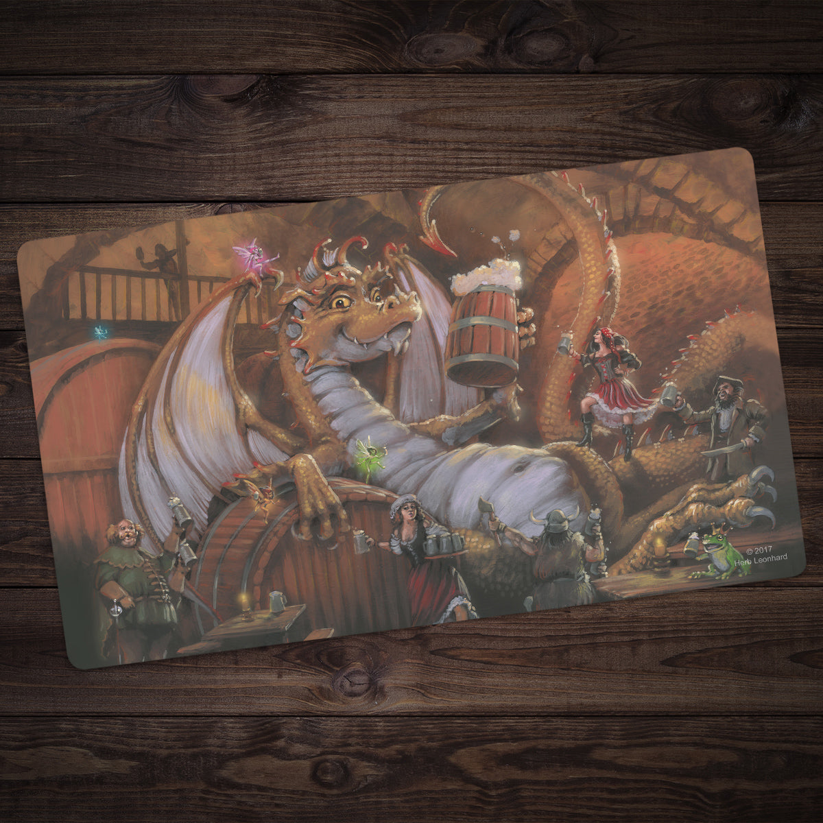 The Dragon with the Flagon Playmat - Premium Playmat from Inked Gaming - Just $34.99! Shop now at Game Crave Tournament Store