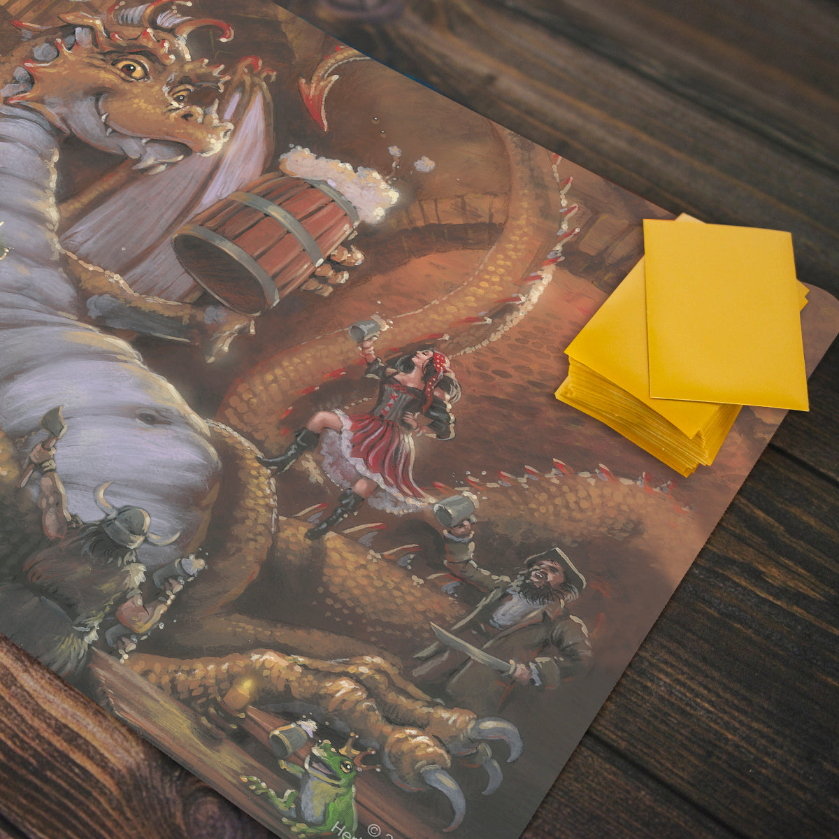 The Dragon with the Flagon Playmat - Premium Playmat from Inked Gaming - Just $34.99! Shop now at Game Crave Tournament Store