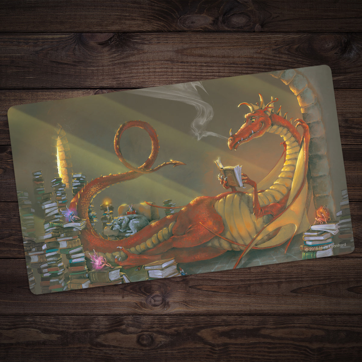 The Reading Dragon Playmat - Premium Playmat from Inked Gaming - Just $34.99! Shop now at Game Crave Tournament Store