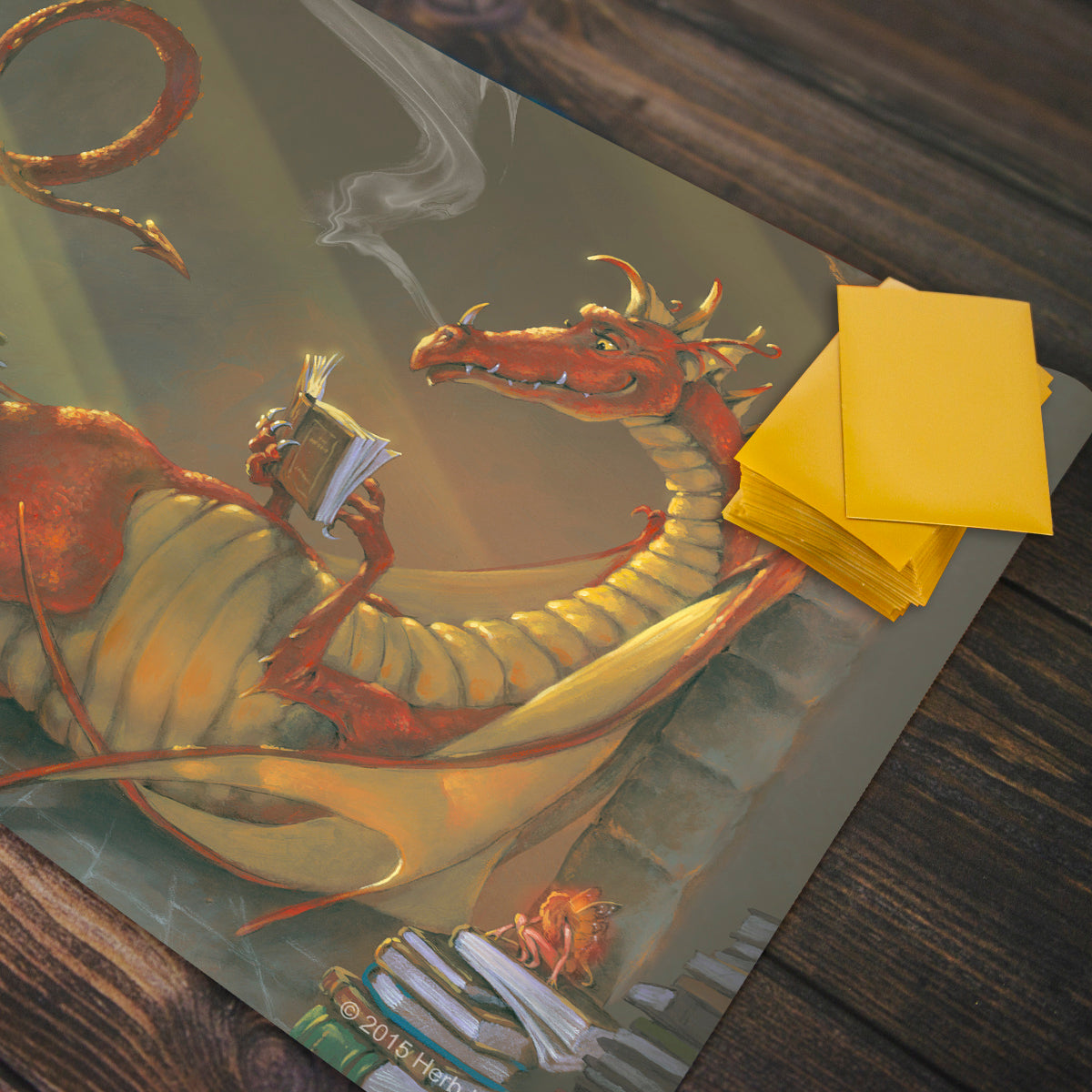The Reading Dragon Playmat - Premium Playmat from Inked Gaming - Just $34.99! Shop now at Game Crave Tournament Store