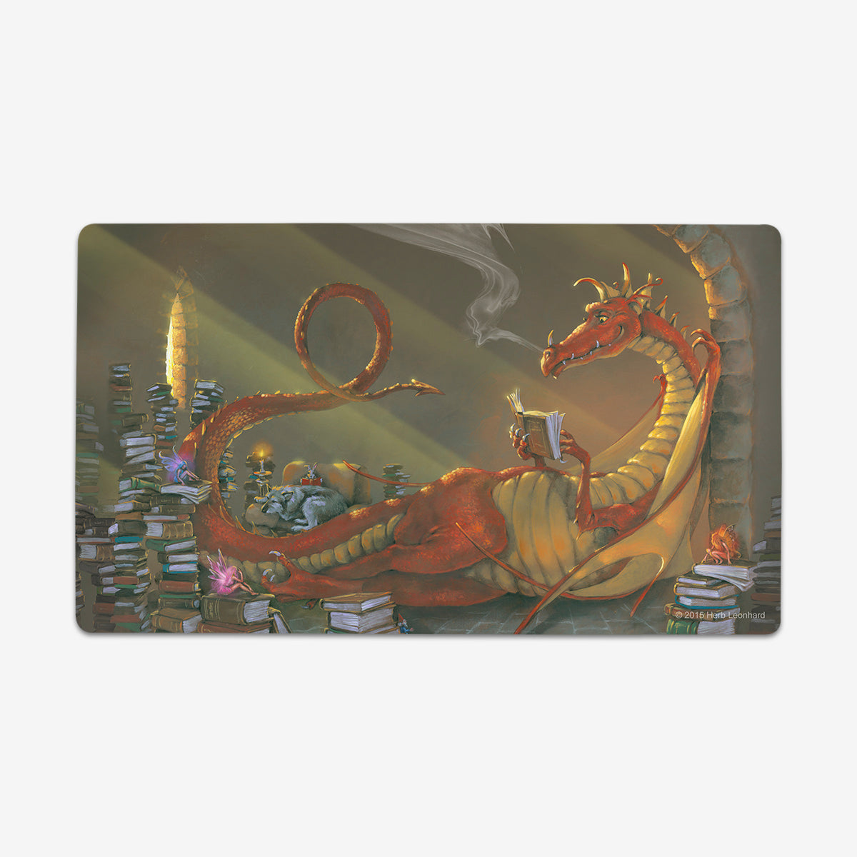 The Reading Dragon Playmat - Premium Playmat from Inked Gaming - Just $34.99! Shop now at Game Crave Tournament Store