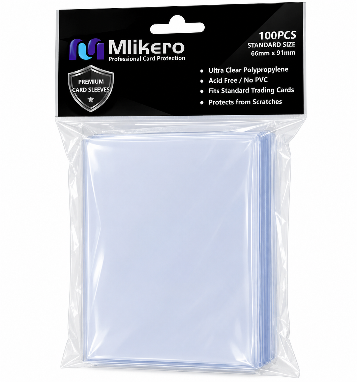 Mlikero Clear Protector Sleeves (100ct) - Standard