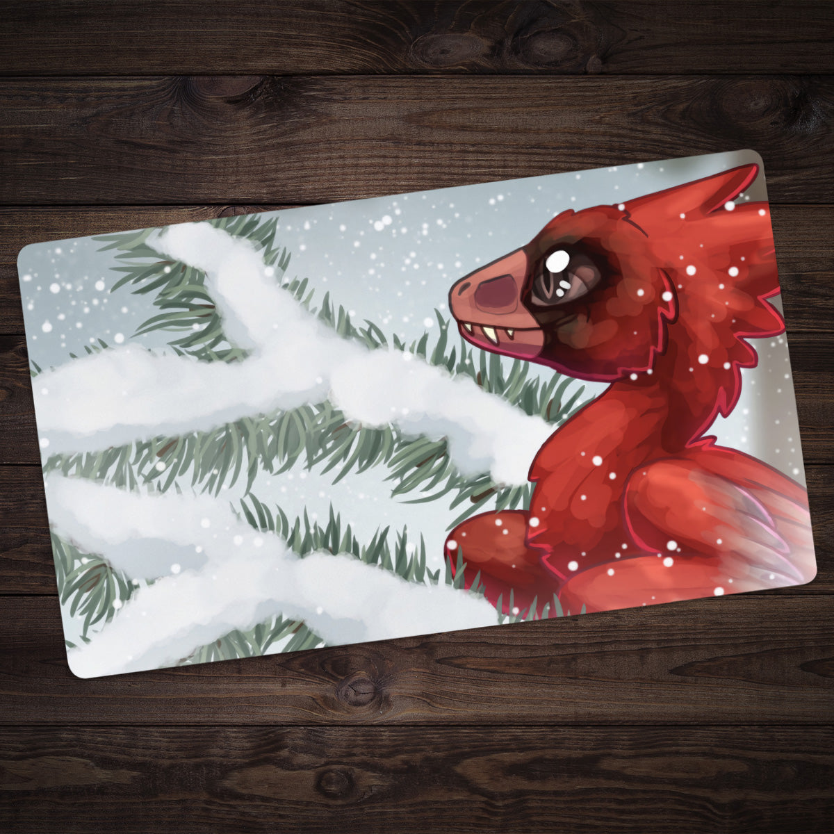 Winter Microraptor Playmat - Premium Playmat from Inked Gaming - Just $34.99! Shop now at Game Crave Tournament Store