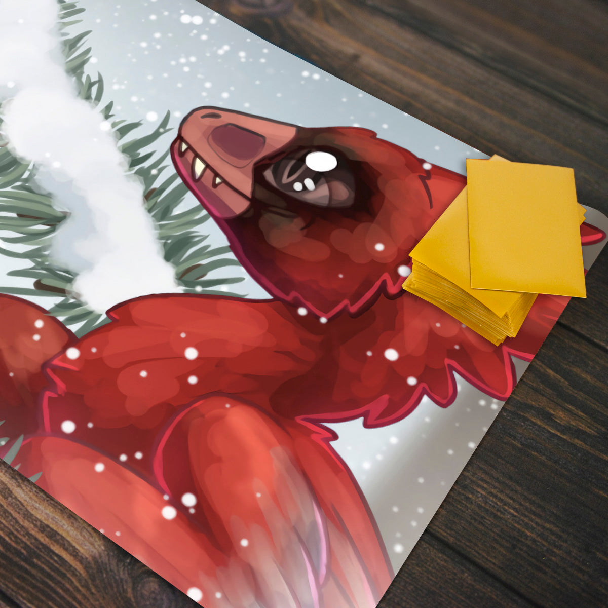 Winter Microraptor Playmat - Premium Playmat from Inked Gaming - Just $34.99! Shop now at Game Crave Tournament Store