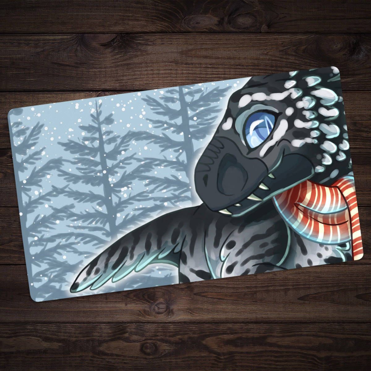 Winter Tyrannosaurus Playmat - Premium Playmat from Inked Gaming - Just $34.99! Shop now at Game Crave Tournament Store