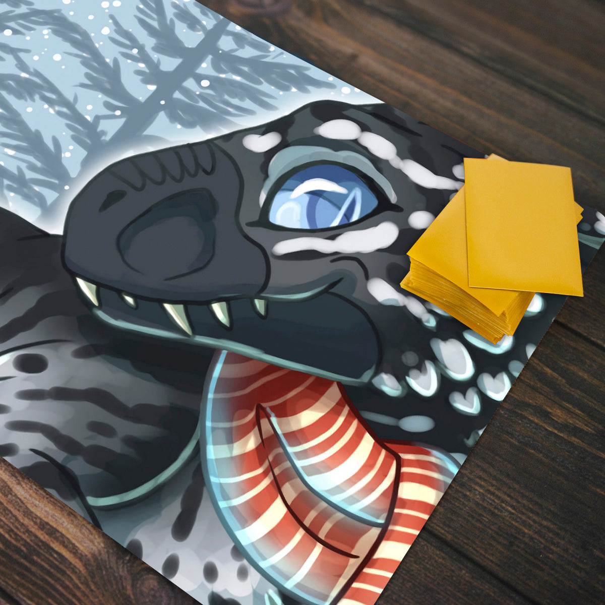 Winter Tyrannosaurus Playmat - Premium Playmat from Inked Gaming - Just $34.99! Shop now at Game Crave Tournament Store