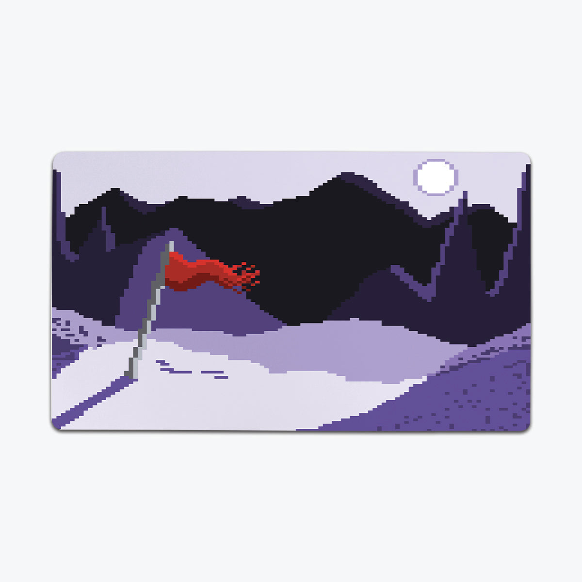 Snowy Pixel Mountaintop Playmat - Premium Playmat from Inked Gaming - Just $34.99! Shop now at Game Crave Tournament Store