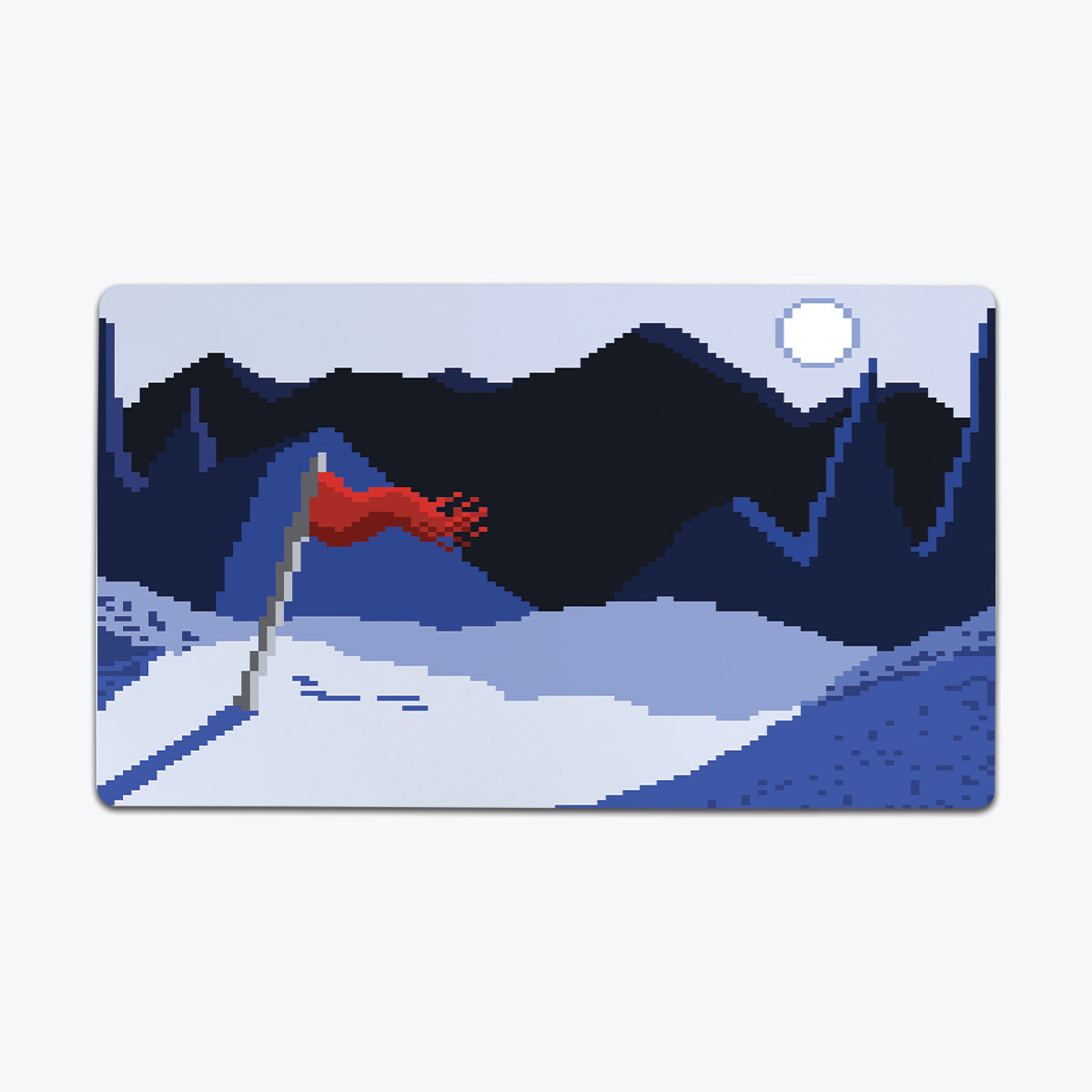 Snowy Pixel Mountaintop Playmat - Premium Playmat from Inked Gaming - Just $34.99! Shop now at Game Crave Tournament Store
